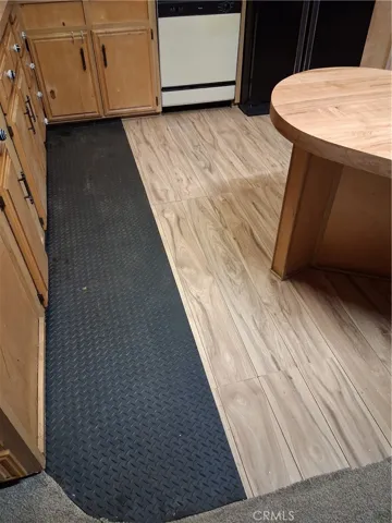 New vinyl plank flooring in kitchen