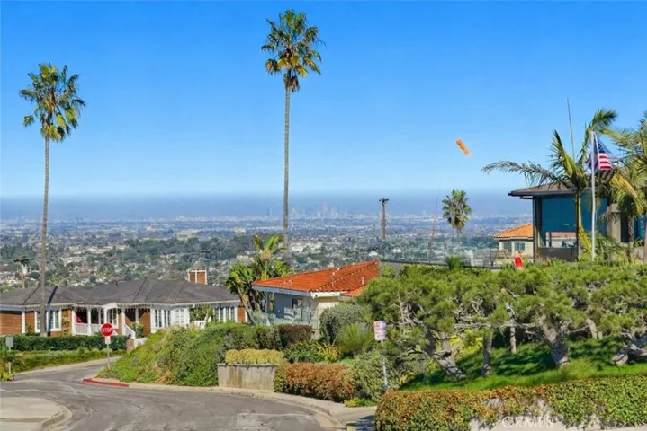 city and mountain views