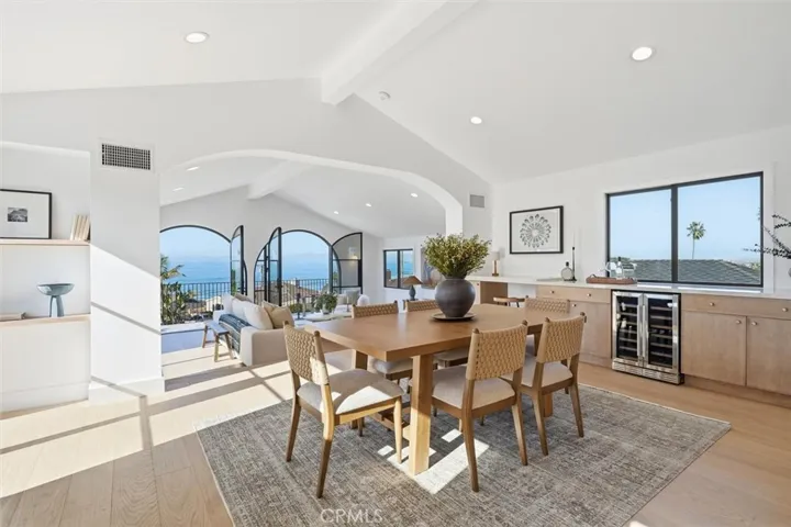 ocean views from dining area