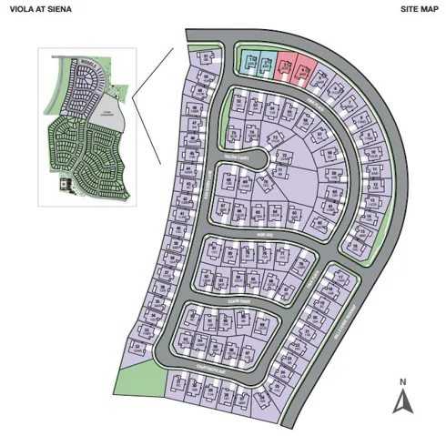 Viola at Siena - Site Map