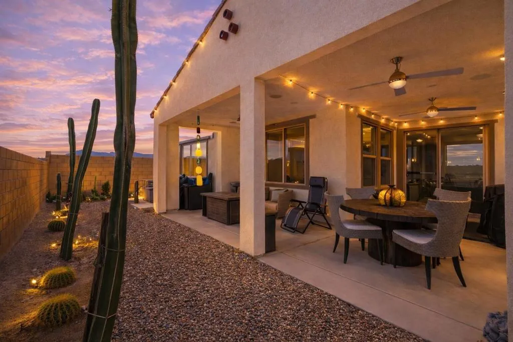 Twilight Backyard