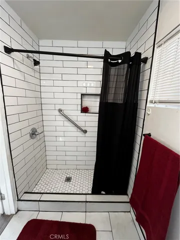 Subway tiled shower