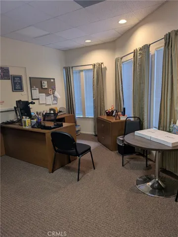 Work Space that had previously been used as a reception area.