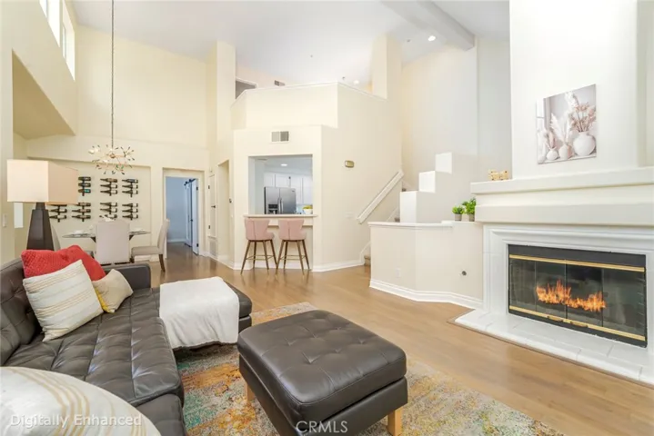 Digitally Enhanced Flames in Fireplace