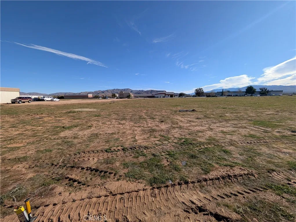 View from West to East from rear of lot