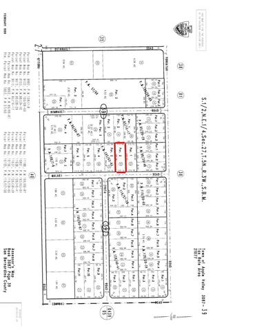 Marked lot on plat