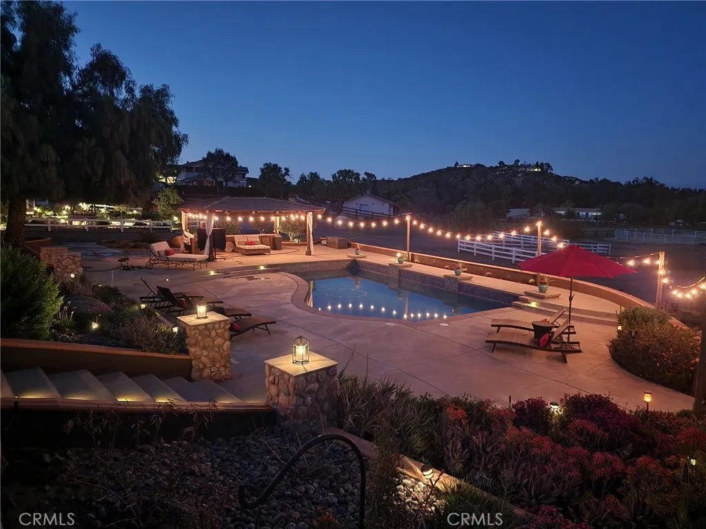 Pool Area at Night