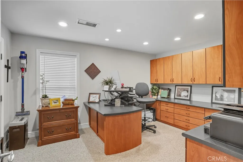 Main Home - Office with Built-in Cabinets and 2 work spaces - also has separate door entrance