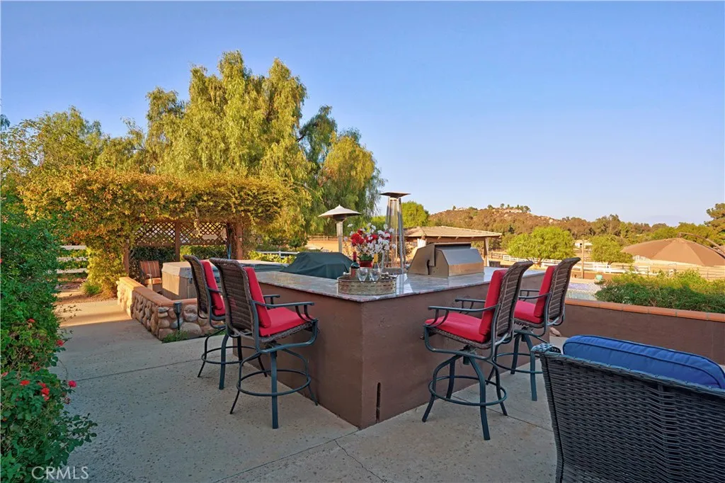 Built In BBQ and entertaining area - located off of main home - views of the La Cresta Foothills