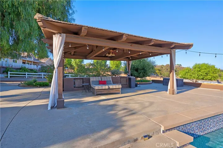 Cabana Area by pool - has utility sink and fan
