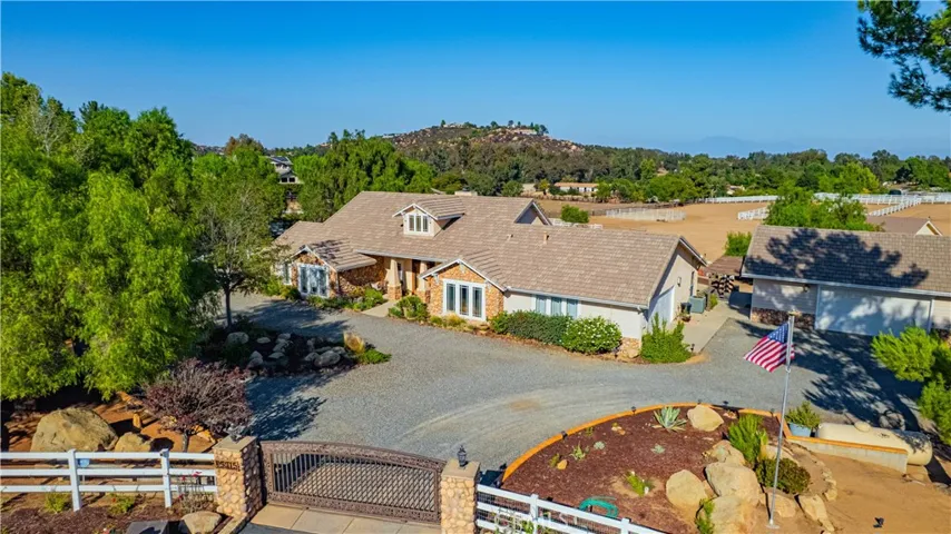 Aerial front of property - end of cul de sac - private and serene