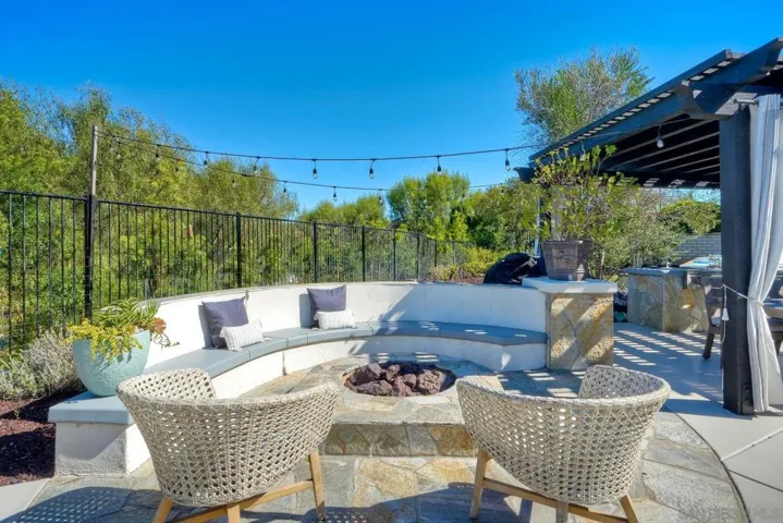 Firepit with seating area