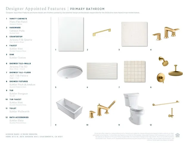 Designer Appointed Features - Primary Bathroom - Zircon Modern - Homesite 8 - Hidden Oaks