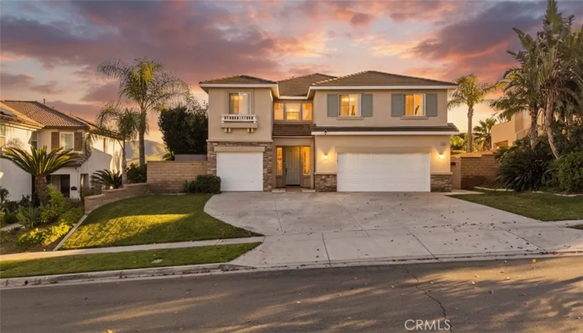 Beautiful full property view (AI nightime & sky enhanced)