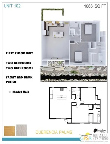 Unit 102 Floorplan - Querencia