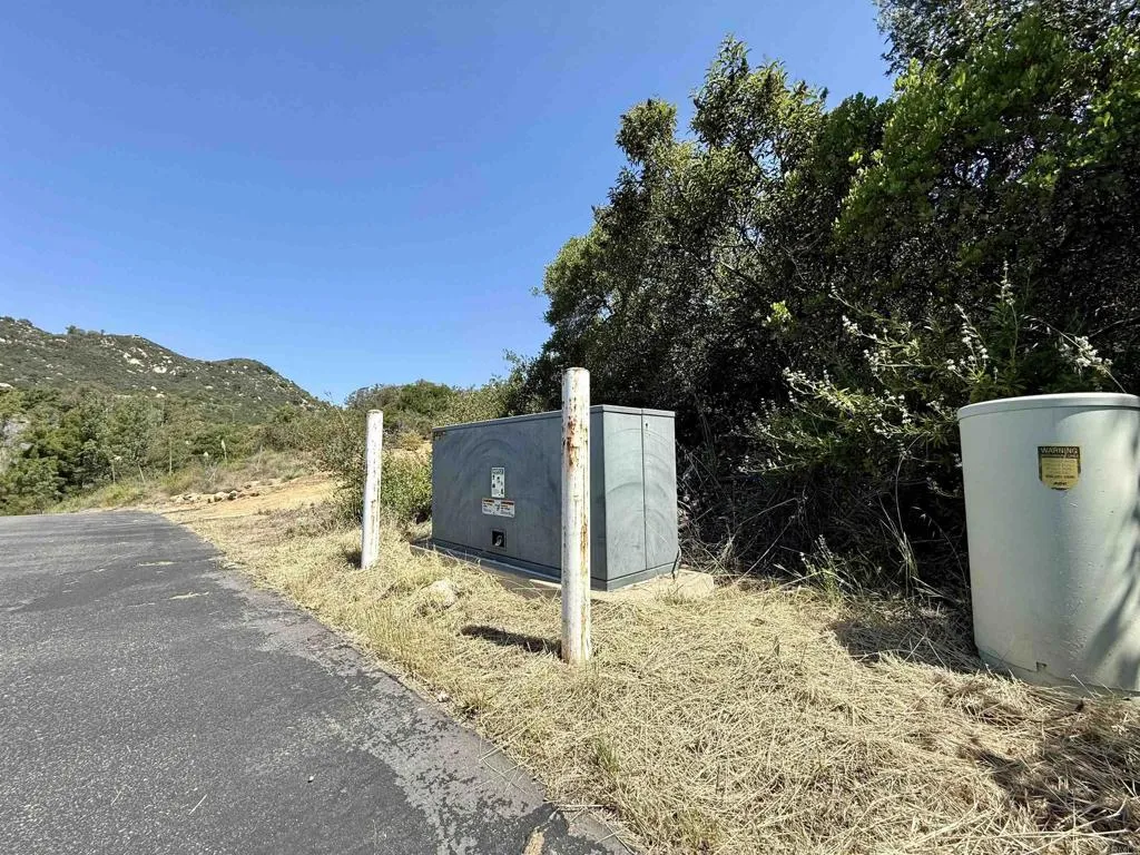 Underground power, junction box at the edge of property.