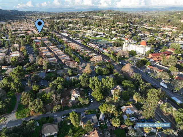 Aerial view of the surrounding area in San Juan Capistrano.