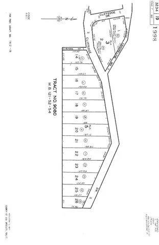Cliffedge Drive Plat Map