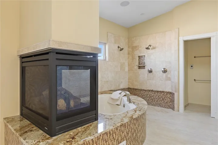 Fireplace in primary suite