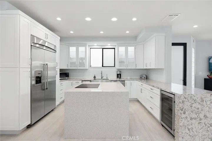 Kitchen with stainless steel appliances