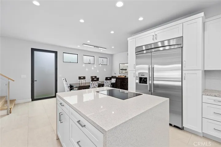 Kitchen Island with induction cooktop and storage