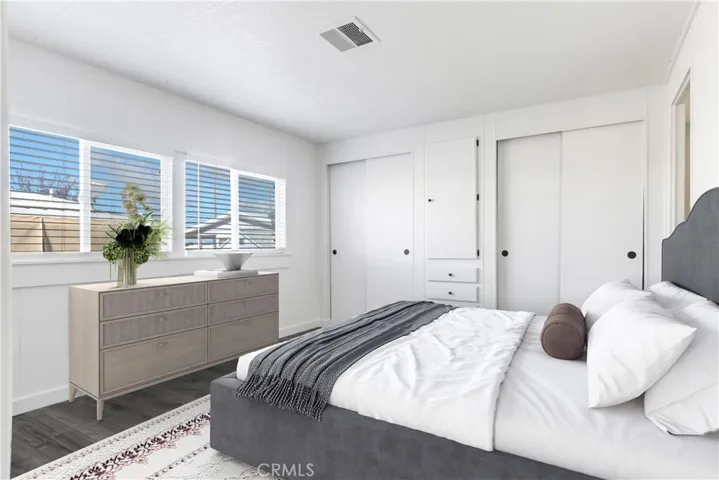 Staged primary suite