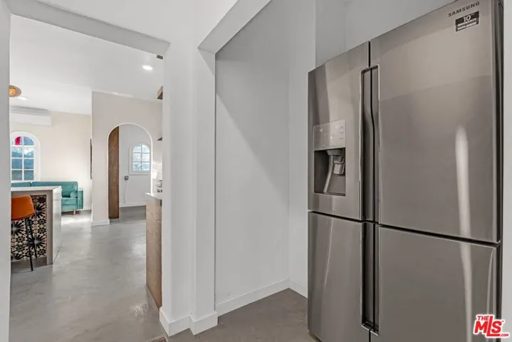Hallway adjacent to kitchen
