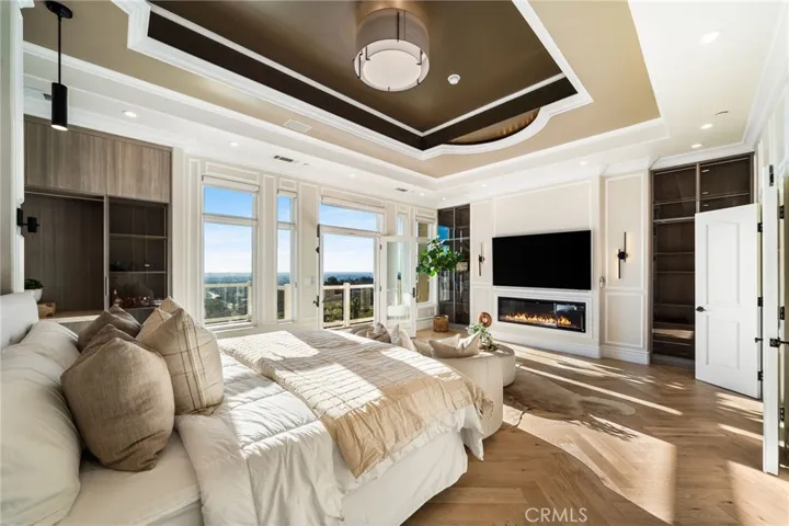 Primary Suite with fireplace and stunning views