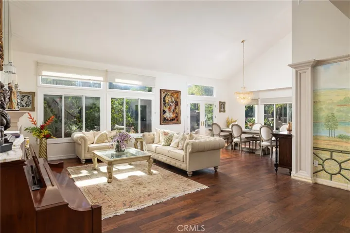 Open concept living and dining rooms for easy entertaining