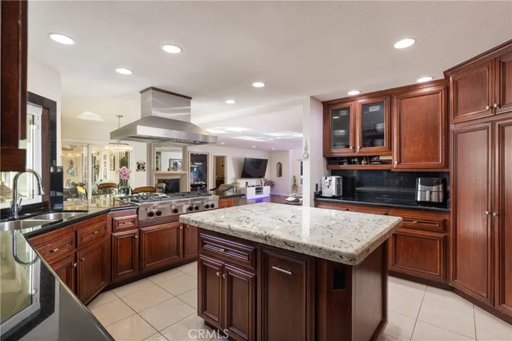 Gourmet kitchen with center island