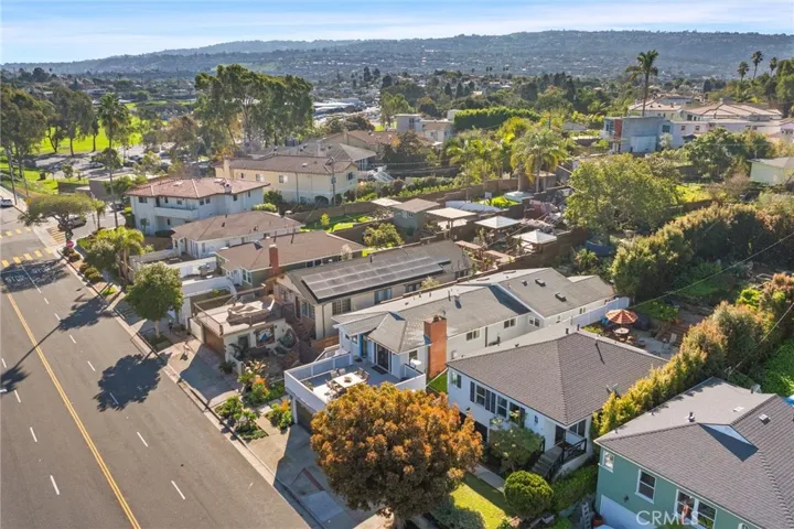 Aerial view of the neighborhood