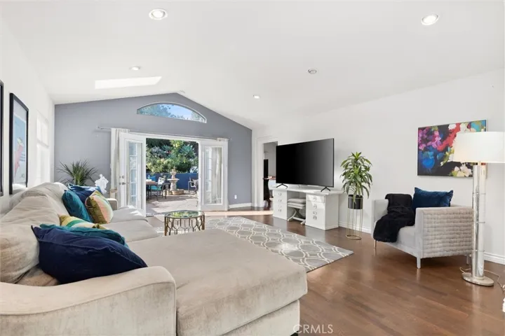 Secondary living space has direct access to the back patio.