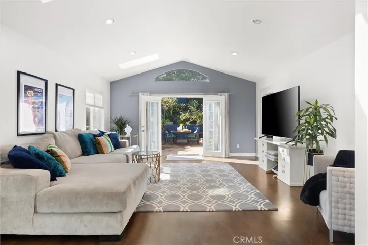 Secondary living space has direct access to the back patio.