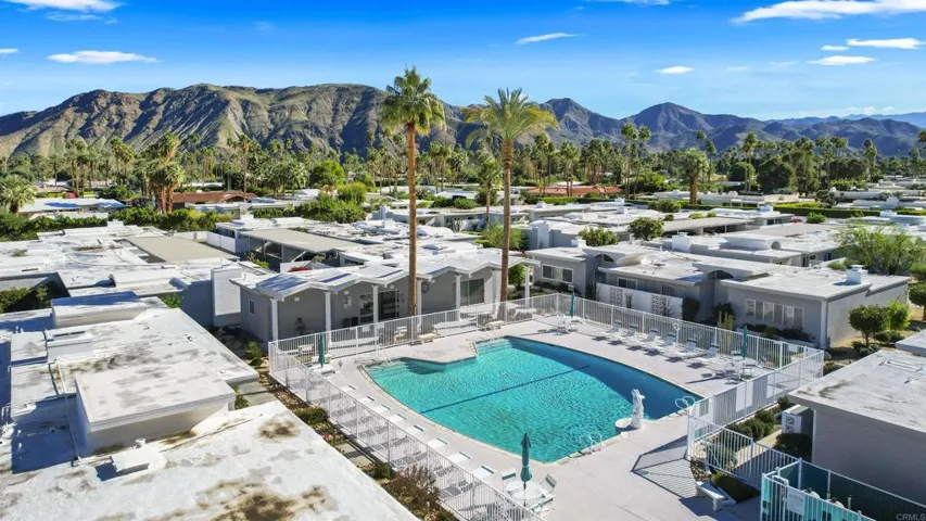 Arial view of pool area