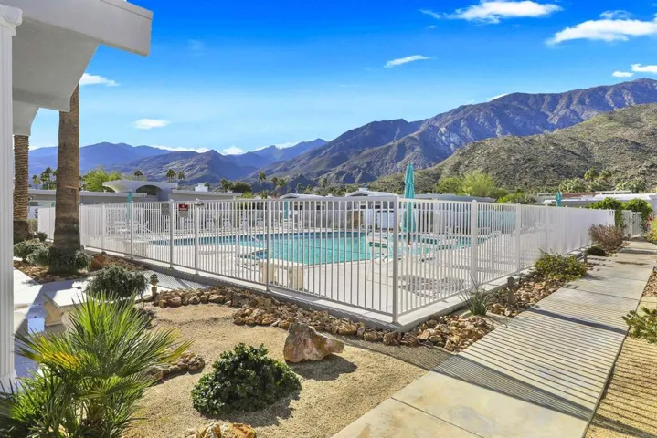 Pool view as you walk out of unit.