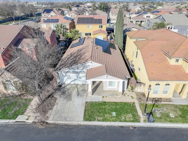 Aerial view of residential area