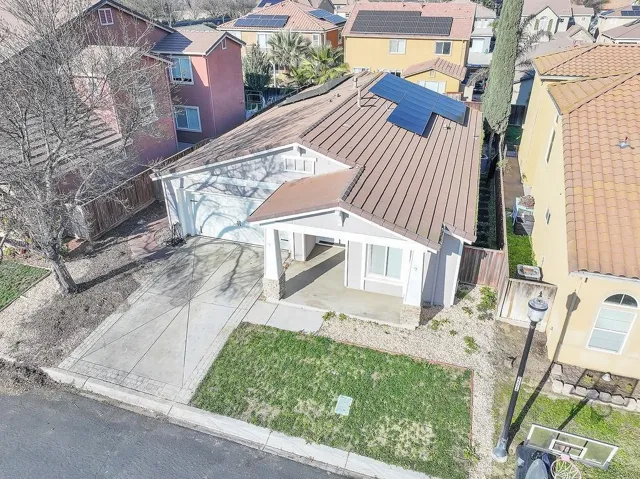 Aerial view of residential area