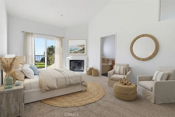 Virtually staged primary bedroom