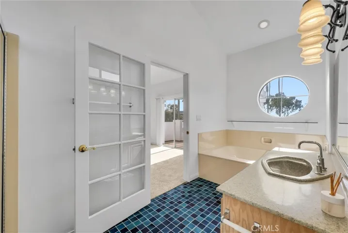 Primary bathroom with soaking tub