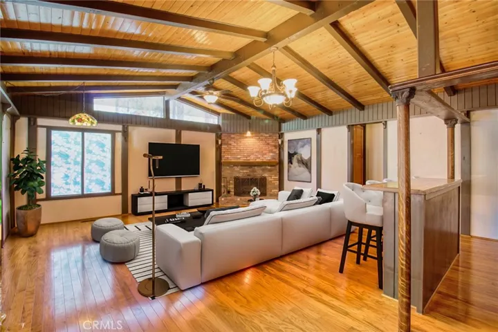 virtually staged living room