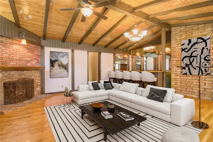 virtually staged living room