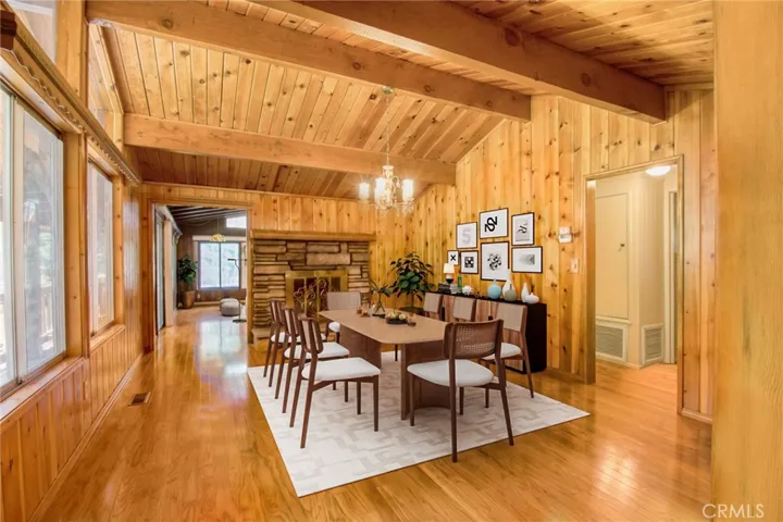 virtually staged dining room