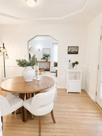 Dining room staged