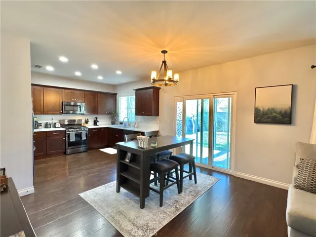 Slider out to the backyard patio