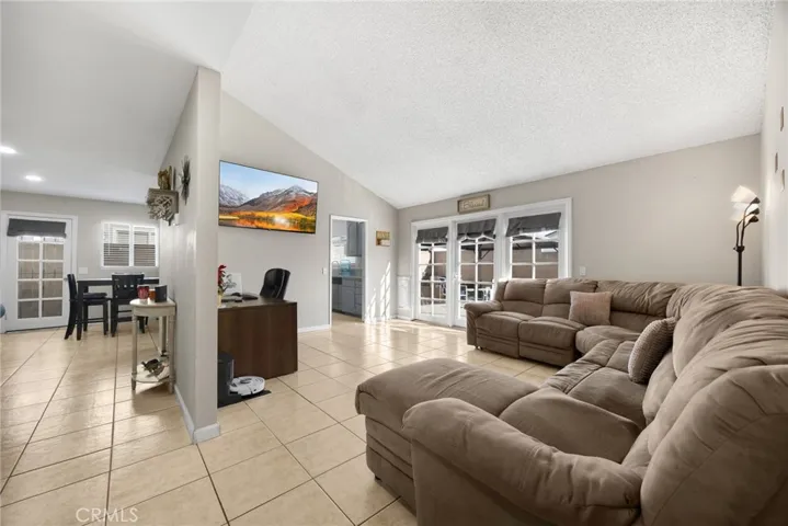 Living room leading to back yard