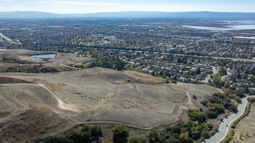The lower portion of the property looking west out over Milpitas and Fremont.