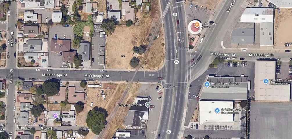 Aerial map of property and surrounding area