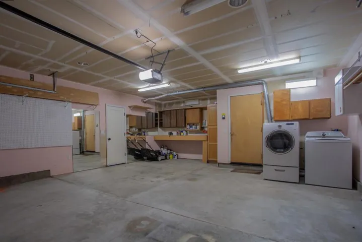 Spacious 2 car garage w/indoor laundry.