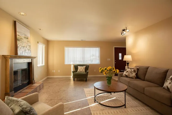 Living room with lots of natural light.