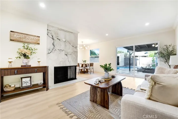 Spacious living area- great fireplace